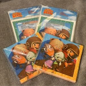 NOS Chicken Little TWO Packages of Treat Bags  & TWO Packages Napkins Hallmark